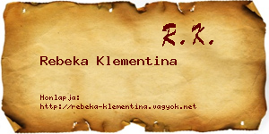 Rebeka Klementina névjegykártya